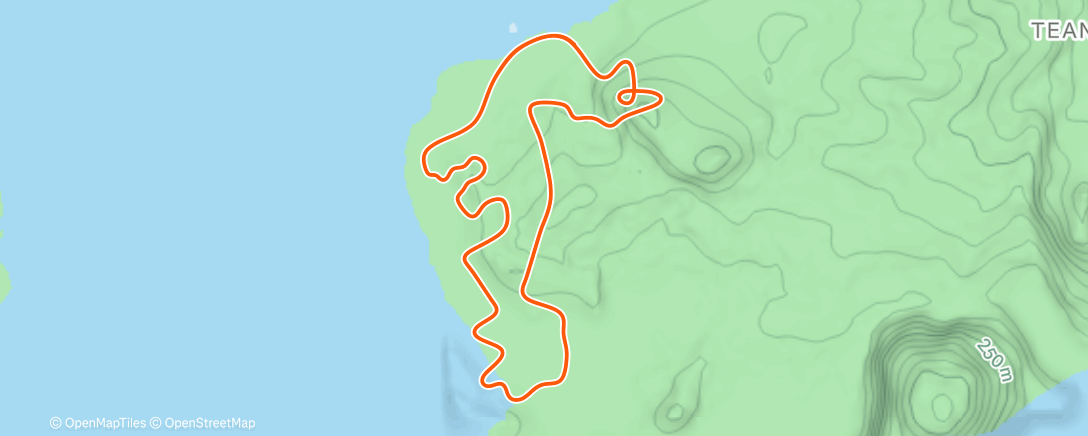 Map of the activity, Night Ride