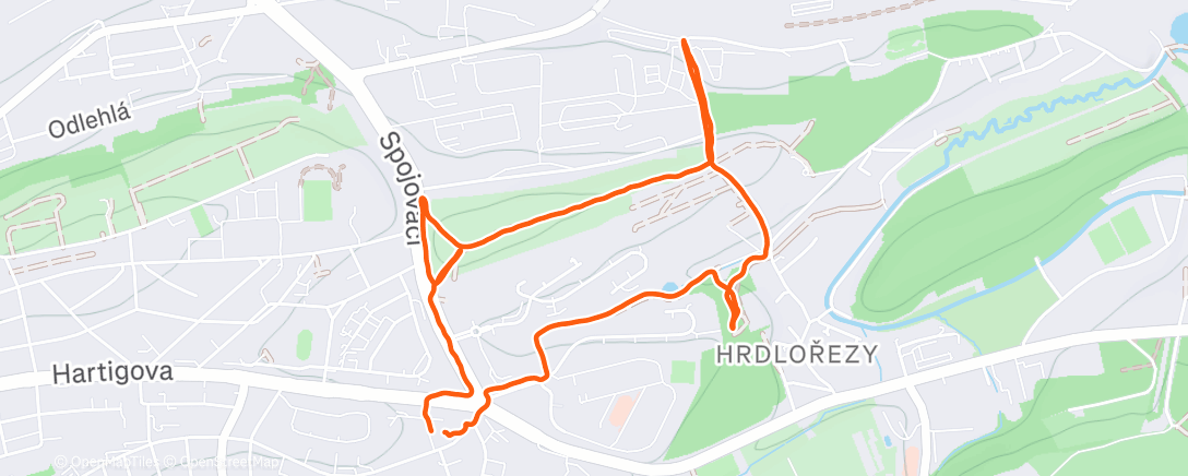 Map of the activity, Kopečky v okolí