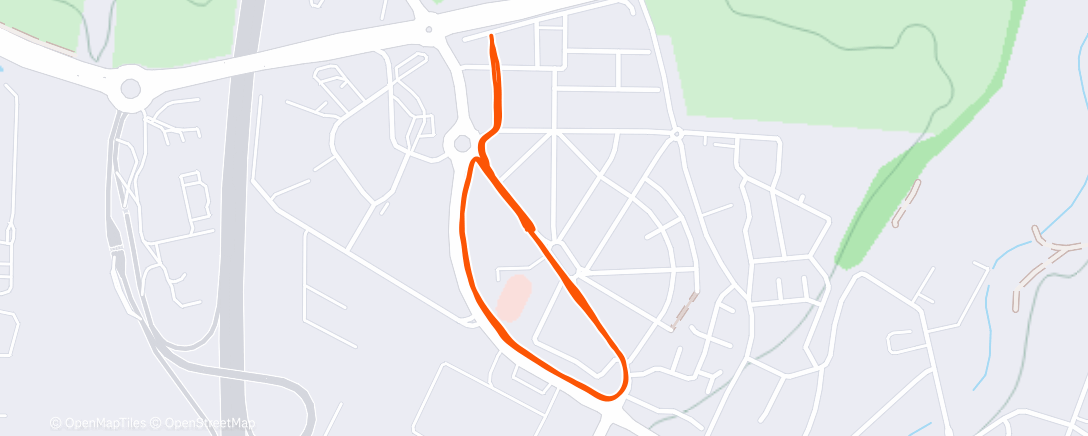 Map of the activity, Course à pied en soirée