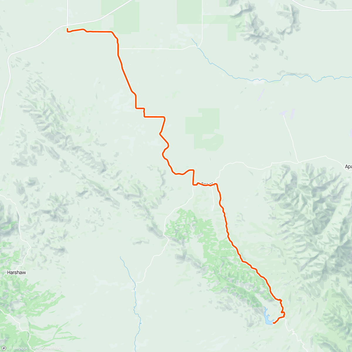 Map of the activity, CF Parker Canyon Lake