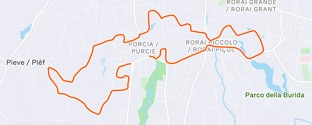 Map of the activity, Camminata mattutina