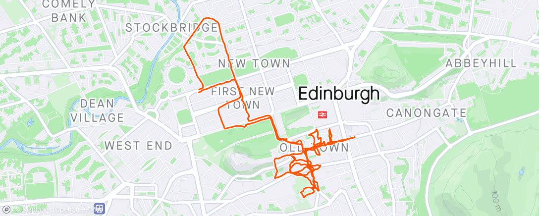 「City of Edinburgh Running」活動的地圖