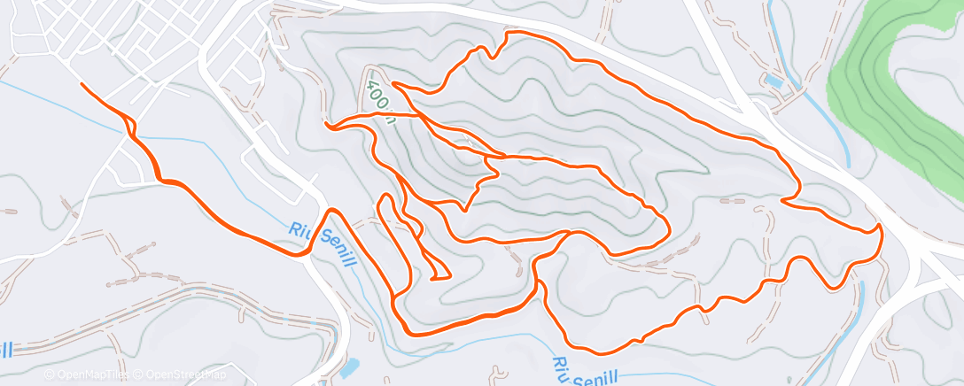 Map of the activity, Carrera de montaña a la hora del almuerzo