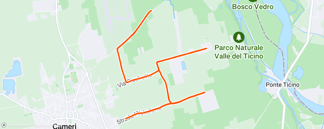Map of the activity, 18 KM RUN in progression 🏃🏻‍♀️ Happy Easter 🐣🐰