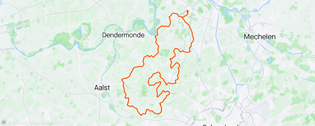 Map of the activity, #WikCycling Affligem VG+SG