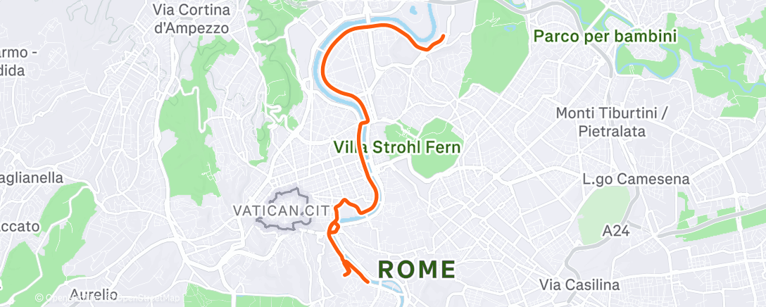 Карта физической активности (ROUVY - Rome | Italy)