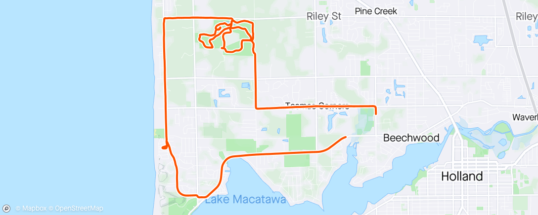 Map of the activity, Riley Trails