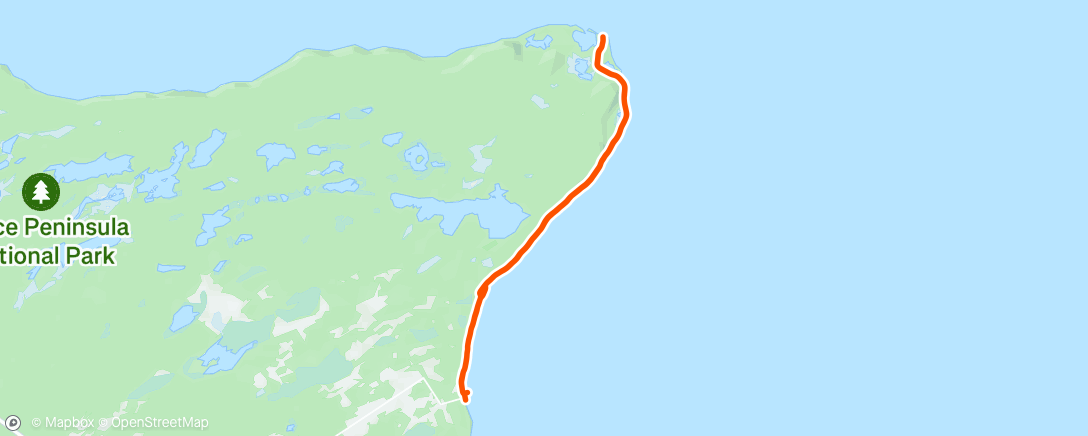 Map of the activity, FulGaz - Old Road to Cabot Head