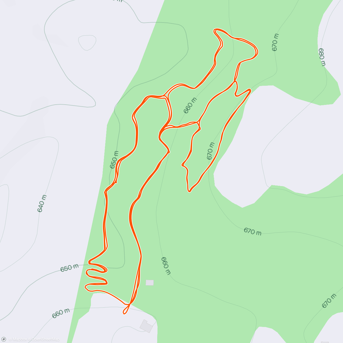 Map of the activity, Shop track