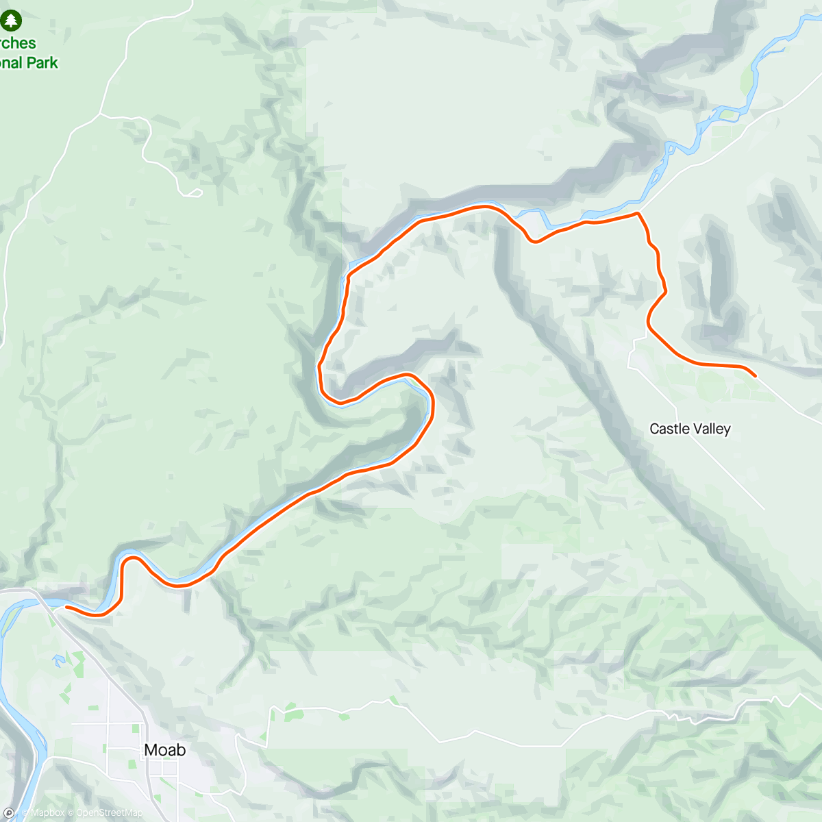Mapa de la actividad, ROUVY - Colorado River | UTAH | USA