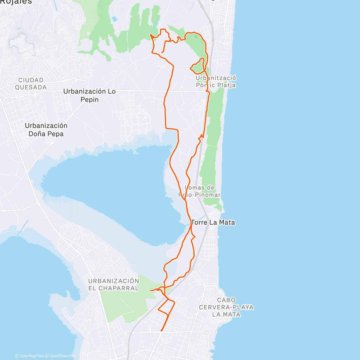 Map of the activity, Salida con los chatarras Torrevieja