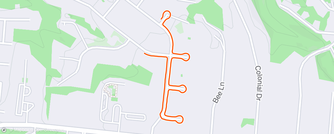 Map of the activity, Afternoon Walk