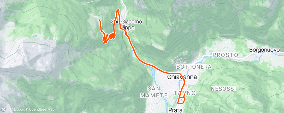 Map of the activity, Giro mattutino Olmo