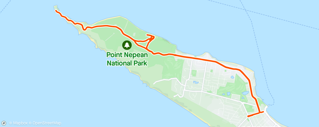 Mapa de la actividad, FulGaz - Sorrento to Point Nepean Coastal Return Ride