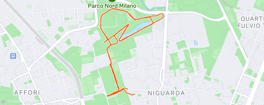 Map of the activity, Corsa mattutina