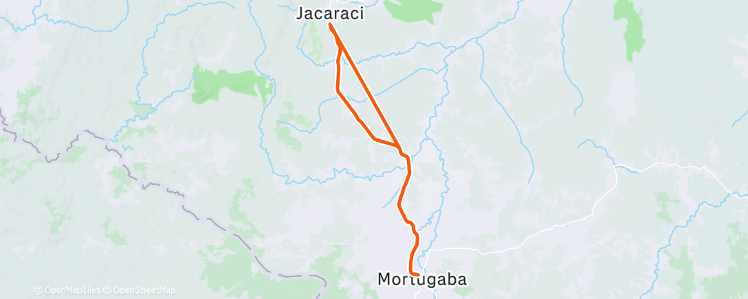 Map of the activity, Pedalada de mountain bike vespertina