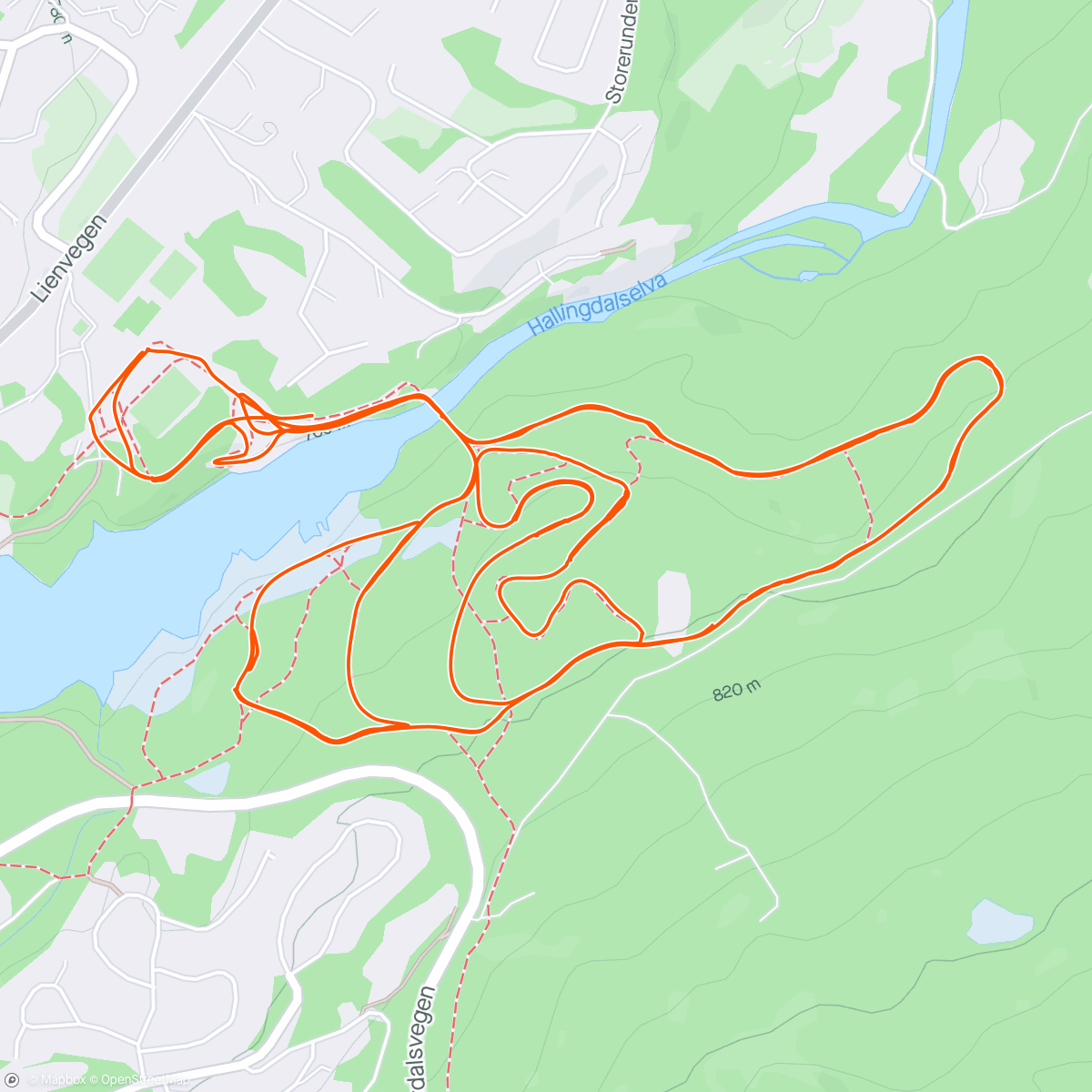 Map of the activity, Geilo is great!