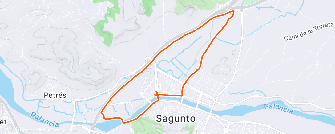 Map of the activity, Carrera de mañana