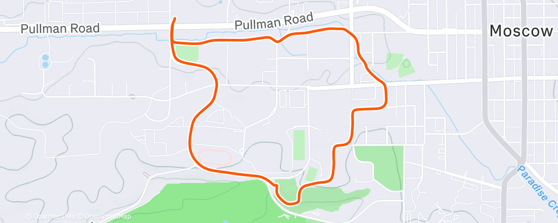 Map of the activity, Lunch Run