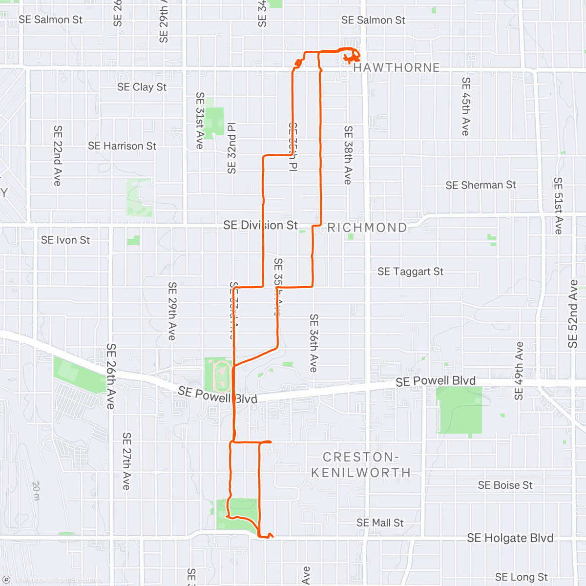 Map of the activity, Library pickup.