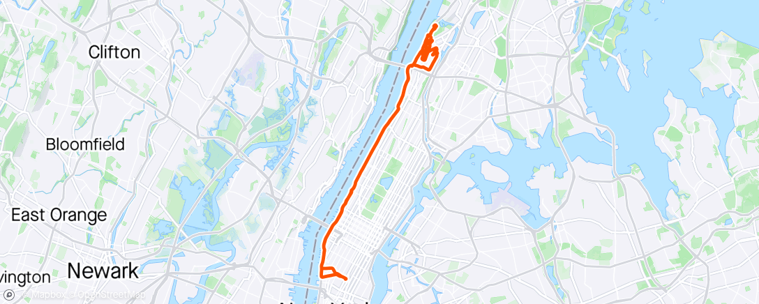 Map of the activity, Hills of Northern Manhattan