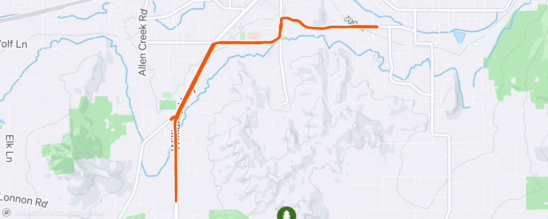 Map of the activity, Evening Run