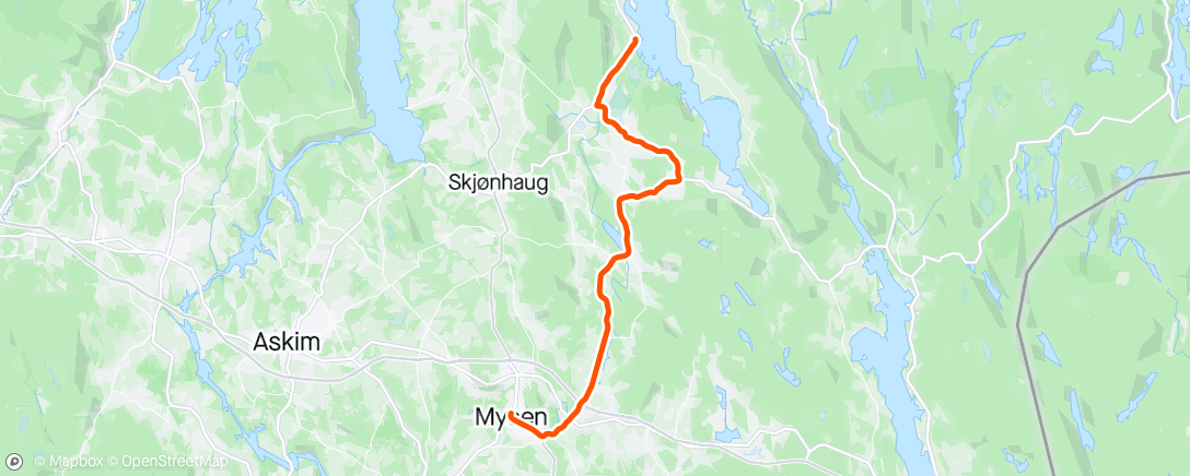 Map of the activity, Intervall på tempo