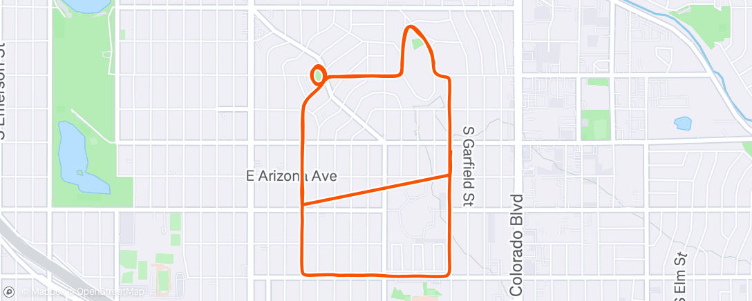 Map of the activity, Morning Run