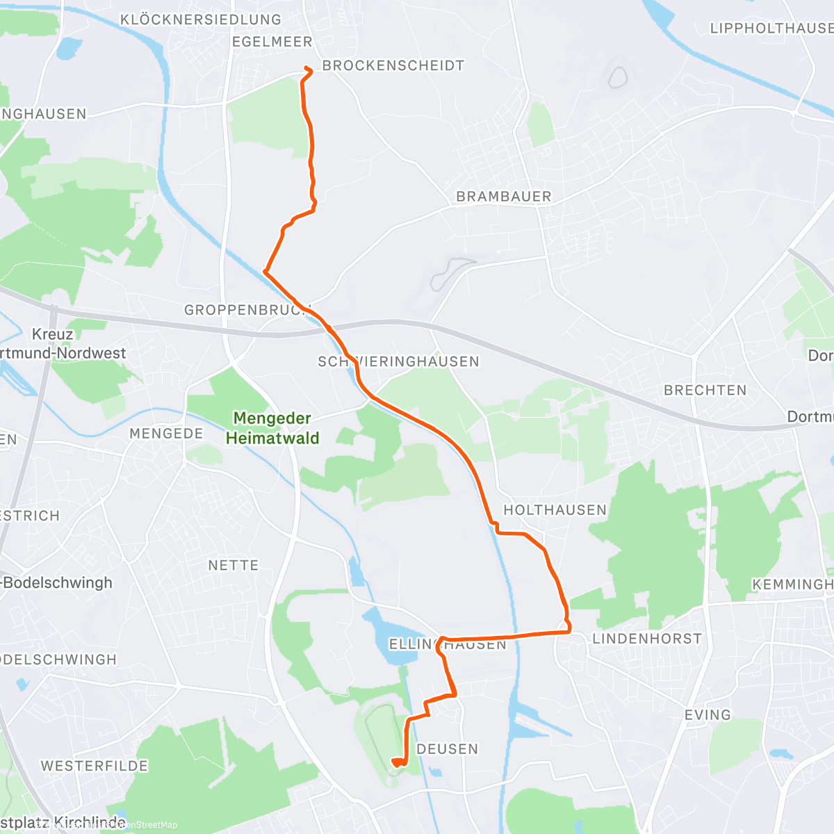 Map of the activity, Lunch Mountain Bike Ride