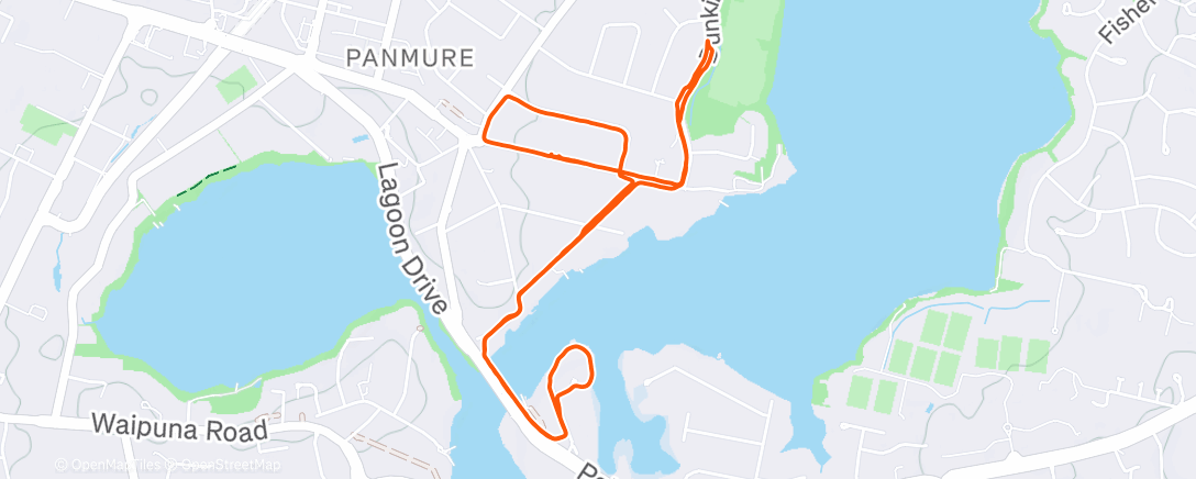 Map of the activity, Lunch Run