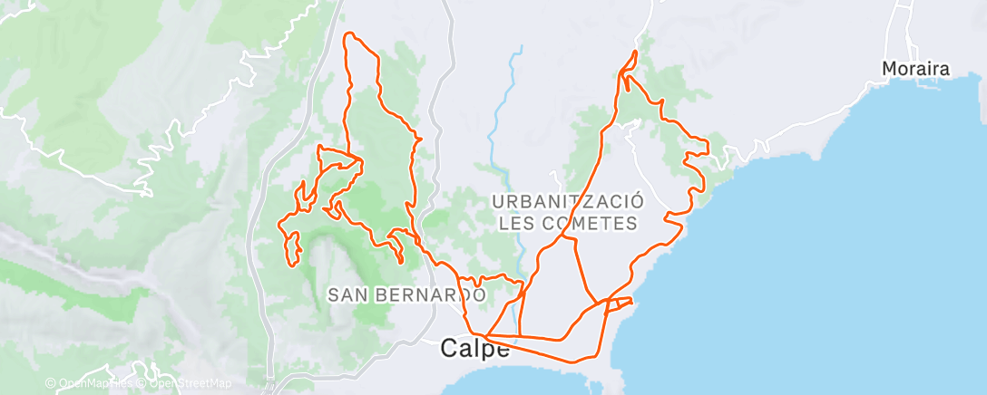 Map of the activity, Con Torres y la Oiz.