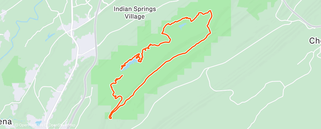 Map of the activity, Afternoon Mountain Bike Ride