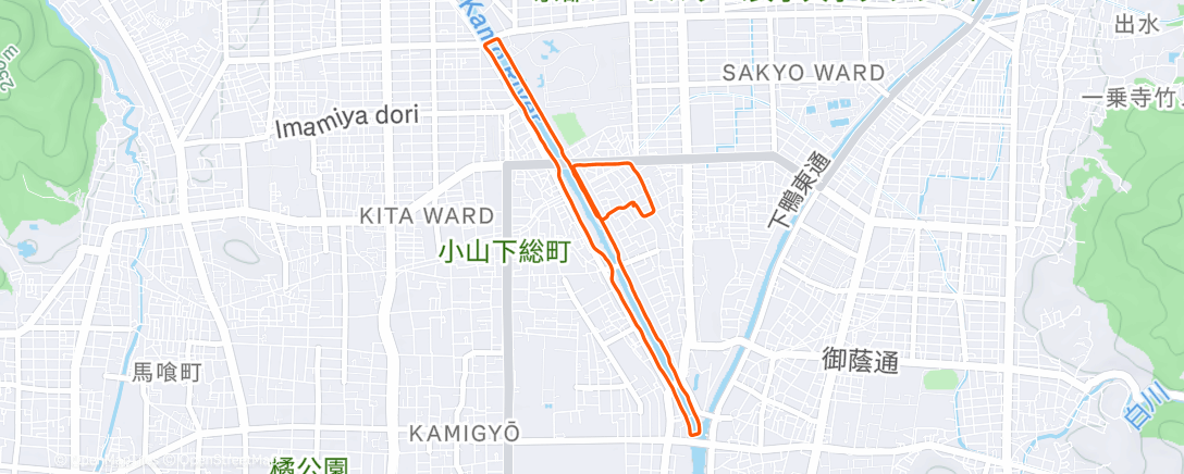 Map of the activity, Drizzly Kamo