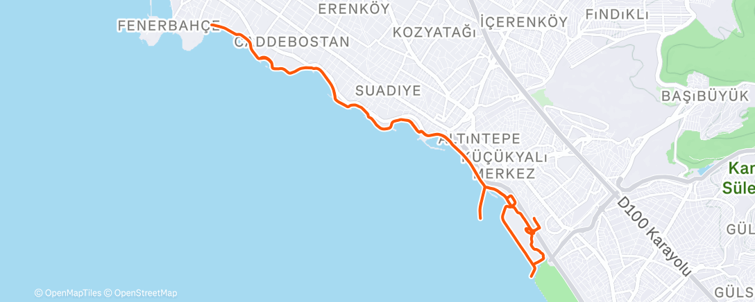 Map of the activity, Morning Run