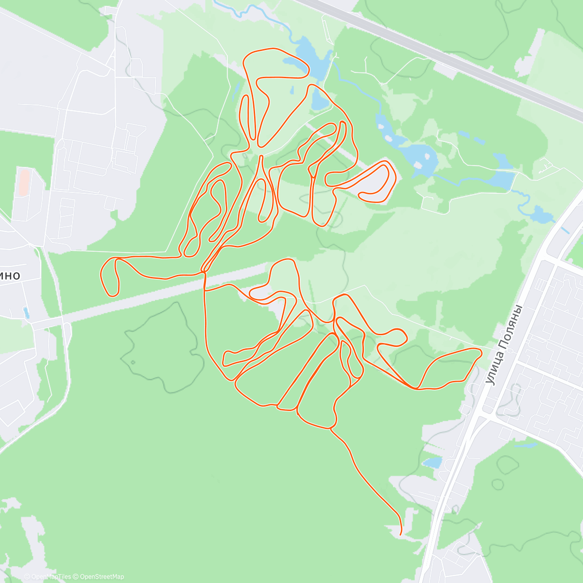 Map of the activity, Afternoon Nordic Ski