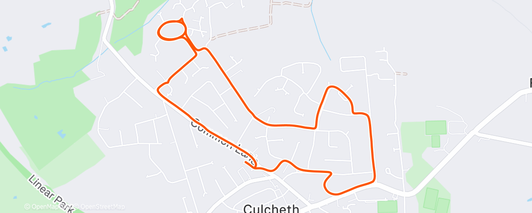 Map of the activity, Afternoon Walk