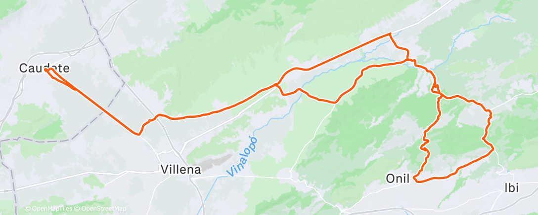 Map of the activity, Bicicleta por la mañana