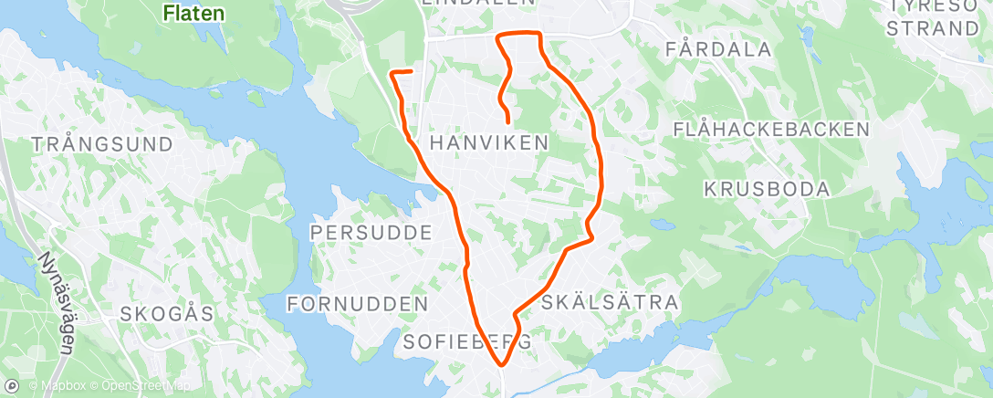 Map of the activity, Lunch Run
