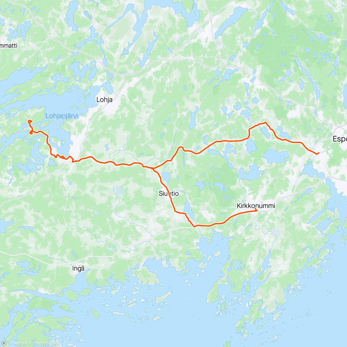 Map of the activity, Jättelångsamt
