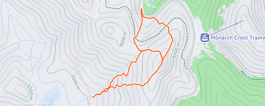 Peta aktivitas, Afternoon Backcountry Ski