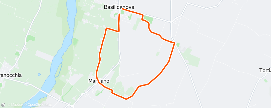 Map of the activity, Corsa mattutina