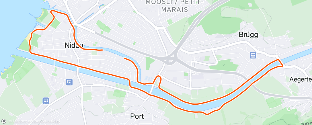 Map of the activity, Lauf am Nachmittag