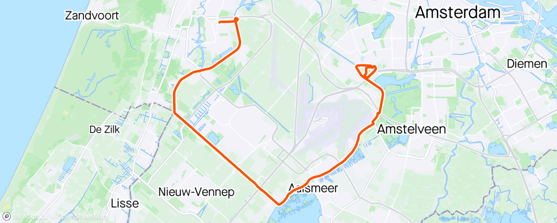 Map of the activity, Die ene rechte weg door Hoofddorp😅
