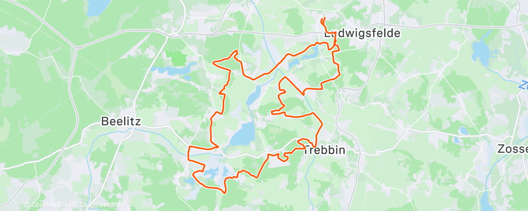 Карта физической активности (Lunch Ride)