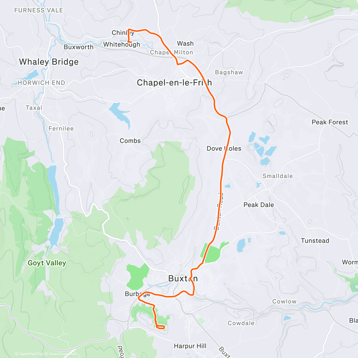 Map of the activity, Lunch Walk