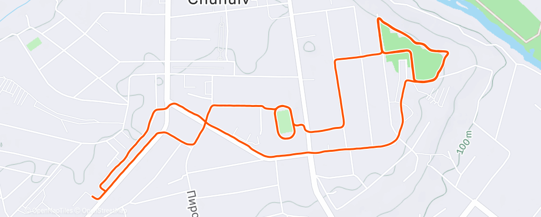 Map of the activity, Morning Run