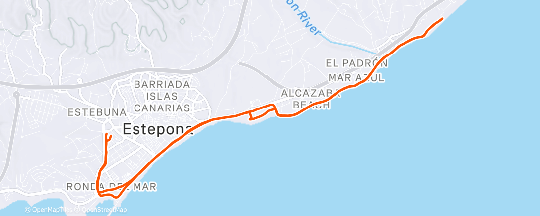 Map of the activity, Carrera de mañana