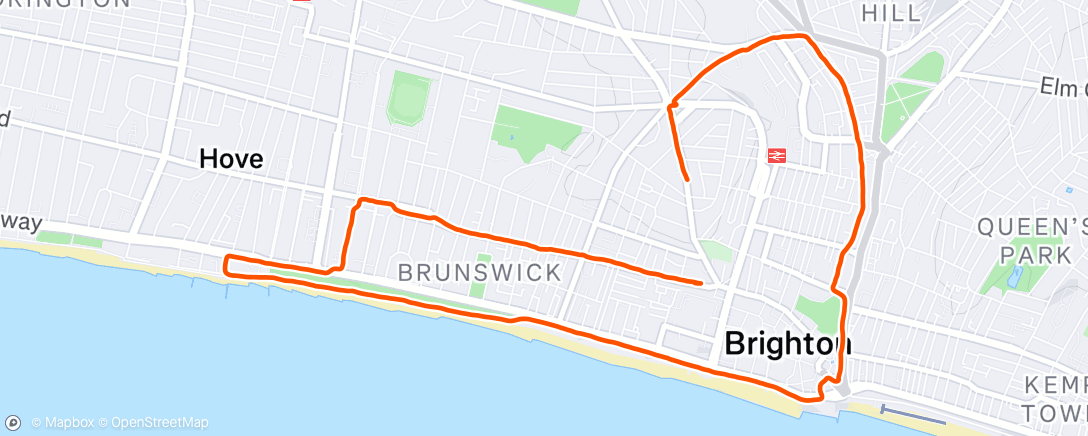 Map of the activity, Lunch Run