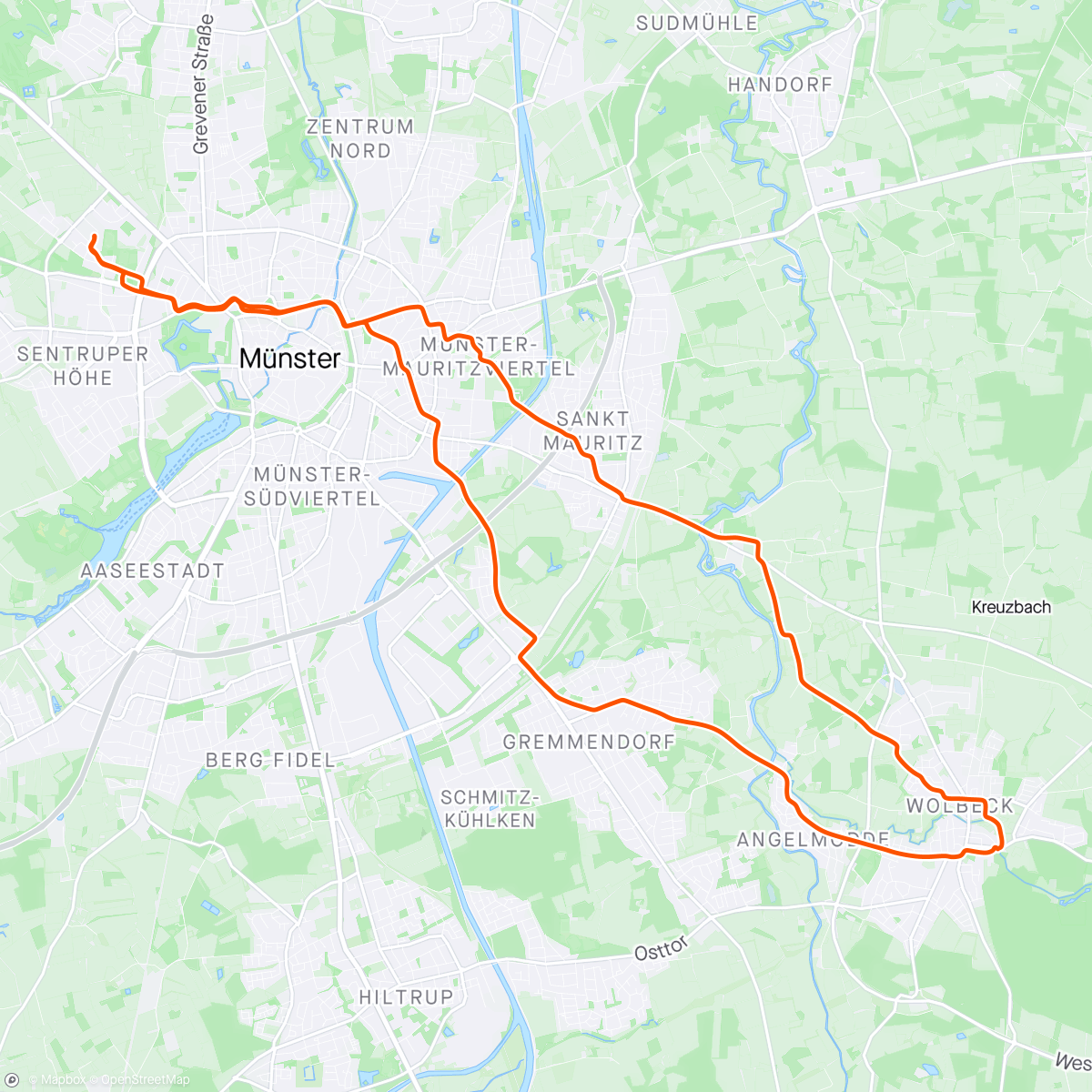 Map of the activity, KoM auf Asphalt mit Gravelbike und Gepäck