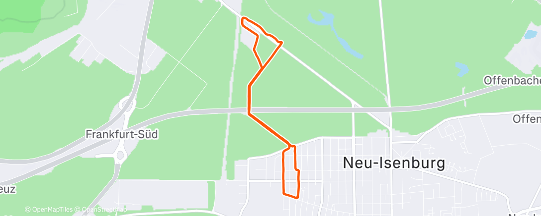 Map of the activity, Lauf am Morgen